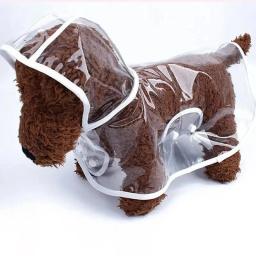 Impermeável com capuz transparente para animais de estimação Jaqueta impermeável Roupas de PVC Macio Impermeável Impermeável para Cães Pequenos Poncho de Chuva Puppy - Image 5