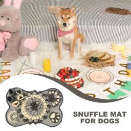 Tapete Snuffle para cães e gatos, jogo interativo para o tédio, gato e cachorro Puzzle, almofada de alimentação lenta, jogo interativo, 25x17" - Image 4