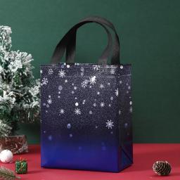 Sacos de presente de Natal com alças, sacolas pequenas sacolas de compras reutilizáveis, Papai Noel Meias Treat Bag, 2025 - Image 4