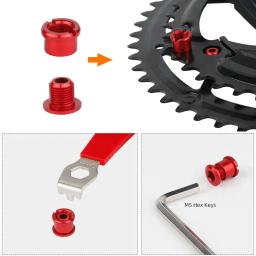 5 peças parafusos de pedaleira de bicicleta 6.5/8.5mm única corrente dupla parafuso diâmetro da porca externa. peças de bicicleta de estrada mtb de 10 mm - Image 5