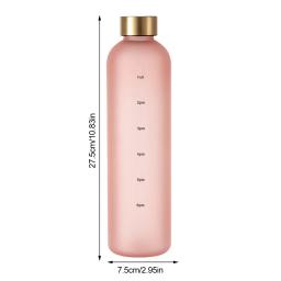 Garrafa De Água 1L Com Marcador De Tempo Reutilizável À Prova De Vazamentos Esportes Garrafa De Água para Fitness Esportes Ao Ar Livre Viagem Frosted Drink Bottles - Image 6
