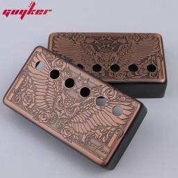 Capas de captador de guitarra Humbucker, Material Cupronickel, Eagle Surface para LP, Peças de guitarra, 50mm, 52mm, 1 conjunto - Image 2