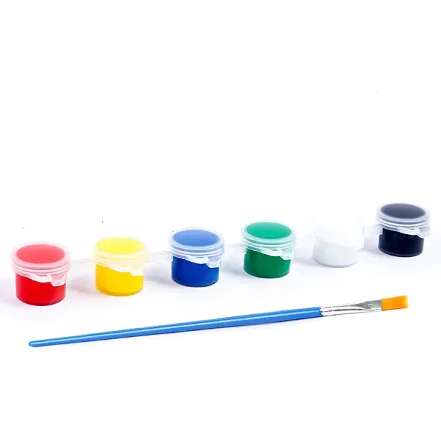 Tinta Acrílica Ecológica para Artesanato DIY: 6 Cores Vibrantes para Pintura e Graffiti