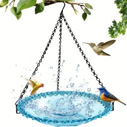 Alimentador de pássaros pendurado em forma de flor Birdbath para jardim Decoração ao ar livre Quintal Farm Supplies Alimentador de beija-flor, Novo - Image 6
