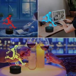 3D Anime LED Night Light para decoração para casa, personagem do futebol, Lionel Messi, presente de Natal para fãs - Image 5