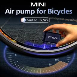 CYCLAMI-Pequeno Mini portátil E-bomba para a bicicleta, Inflator ar sem fio, Presta Schrader Válvula Bomba, Ciclismo MTB Acessórios - Image 2