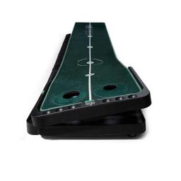 Pente ajustável interior mini golfe putting trainer esteira com furos rotativos pista de retorno automático bola agradável colocando superfície - Image 5