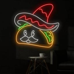 Sinal de néon de tacos mexicanos, sinal de néon personalizado, decoração de restaurante, sinal de néon, luz de loja de tacos mexicanos - Image 2