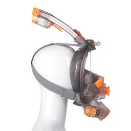 SMACO-Máscara de mergulho facial completa para adultos, óculos antiembaçante, visão ampla subaquática, dobrável, snorkel transparente, máscara de natação - Image 3