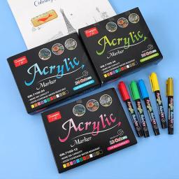 Caneta Acrílica Premium Paint, Marcador para Caligrafia, Graffiti, Manga, Vidro, Madeira, DIY, Desenho artístico, Papelaria, 12 cores, 60 cores - Image 3