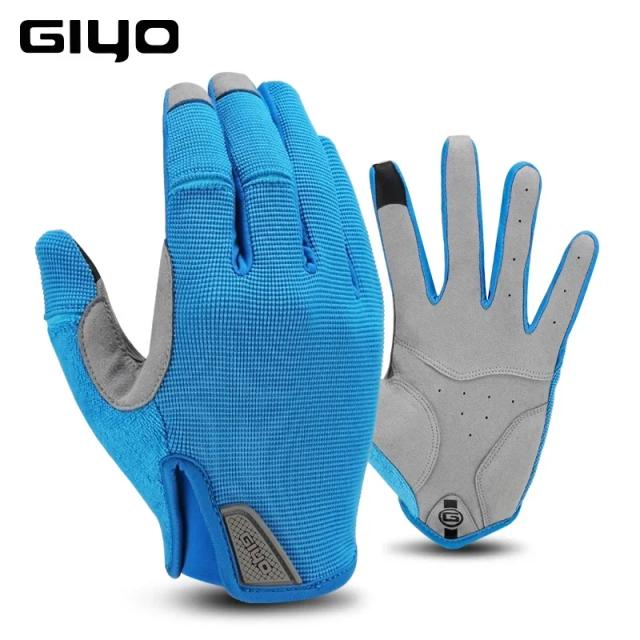Luvas de ciclismo unissex com dedo longo e tela de toque para bicicletas e ginásio