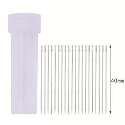 20 pçs/lote 32/40/48/55mm talão agulhas de costura Agulhas para contas bordado Ferramenta DIY liga needlewor - Image 5
