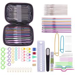 Conjunto de agulhas de crochê para artesanato, prático, prático, aço inoxidável, durável, kit de malha, 22 peças - Image 2