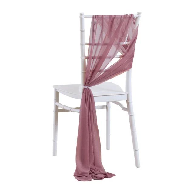 Conjunto de 10/50 Faixas de Chiffon Brilhante para Cadeiras - 17x250cm - Decoração Elegante para Casamentos e Festas