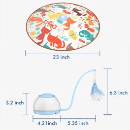 Novo brinquedo de gato elétrico carregamento usb 360 rotação quebra-cabeça interativo inteligente animal estimação gato provocando pena gato suprimentos arranhador para gato juguete gato brinquedos para gatos - Image 6