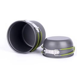 Panelas de acampamento ao ar livre com alça dobrável, Pote leve para churrasco, Panelas portáteis para churrasco, 1-2 pessoas - Image 3