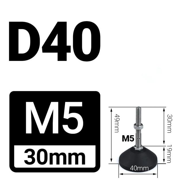 Torno Ajustável em Aço Inoxidável com Base Giratória e Pés de Nivelamento - Conjunto com 4 Peças M5/M6, Diâmetro 40mm