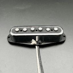 Alnico-captador de guitarra elétrica, estilo ST 5 escalonado, tampa de latão aberta, bobina de fibra, captador ST, cromo vintage - Image 3