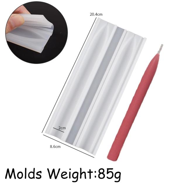 Kit Completo de Molde de Silicone para Velas: Forma Espiral para Velas Longas, Ideal para Casamentos e Decoração de Casa