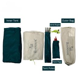 Barraca de acampamento ao ar livre ultra leve, Nylon, Silicone tecido revestido, mochila de viagem impermeável, 2 pessoas, 20D, 1,47 kg, 4 estações - Image 5