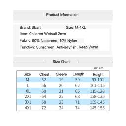 Sbart roupa de mergulho infantil, maiô feito de neoprene para meninos de 3 a 12 anos, peça única de 2mm, protetor solar e quente - Image 4