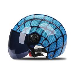 Capacete infantil para motociclismo, capacete de verão para meninos e meninas, capacete de ciclismo para esportes ao ar livre, quatro estações, tamanho ajustável 48-55cm - Image 5