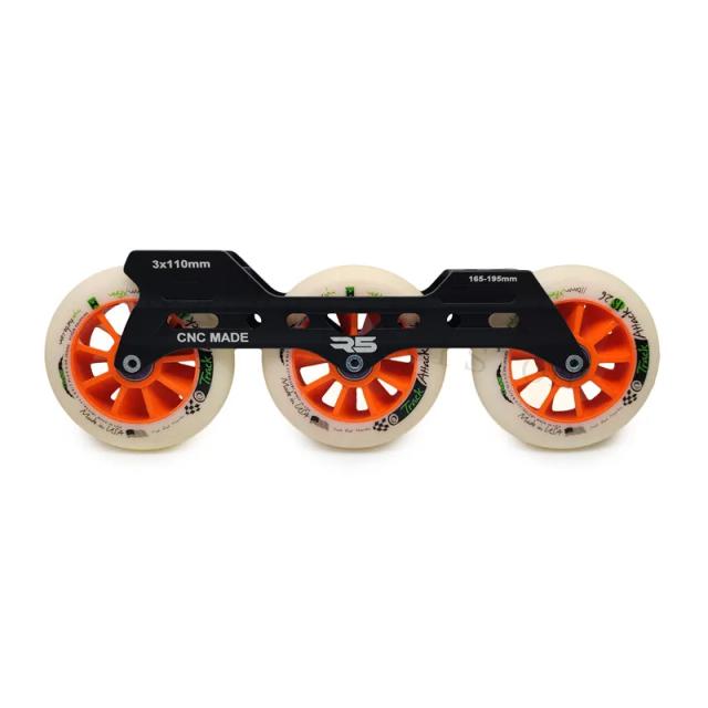 Base estrutural para patins em linha de slalom com rodas de 3x165mm a 195mm em liga CNC de alta qualidade