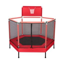 Trampolim para crianças, exercício, equipado com rede protetora, esportes internos, entretenimento, suporte 120 kg - Image 1
