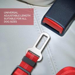 Universal cinto ajustável para gato e cão, veículo elástico e reflexivo, cinto de nylon para pequeno médio e grande cão, acessórios pet - Image 6