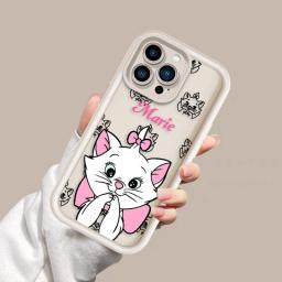 Caixa do telefone da arte do gato de disney-marie, caixa macia do telefone da escada do olho, apropriada para o iphone 15 14 13 12 11 mini xs xr x 8 7 pro max plus - Image 4