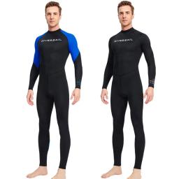 Fato de natação de secagem rápida para homens, proteção UV de nylon adulto, traje de mergulho com snorkel, esportes aquáticos, roupa de mergulho de peça única - Image 3