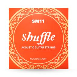 Aleatório-Acoustic Guitar String Kit, acessórios para instrumentos musicais, cordas de metal, peças de reposição, SM11, 6pcs por conjunto - Image 1