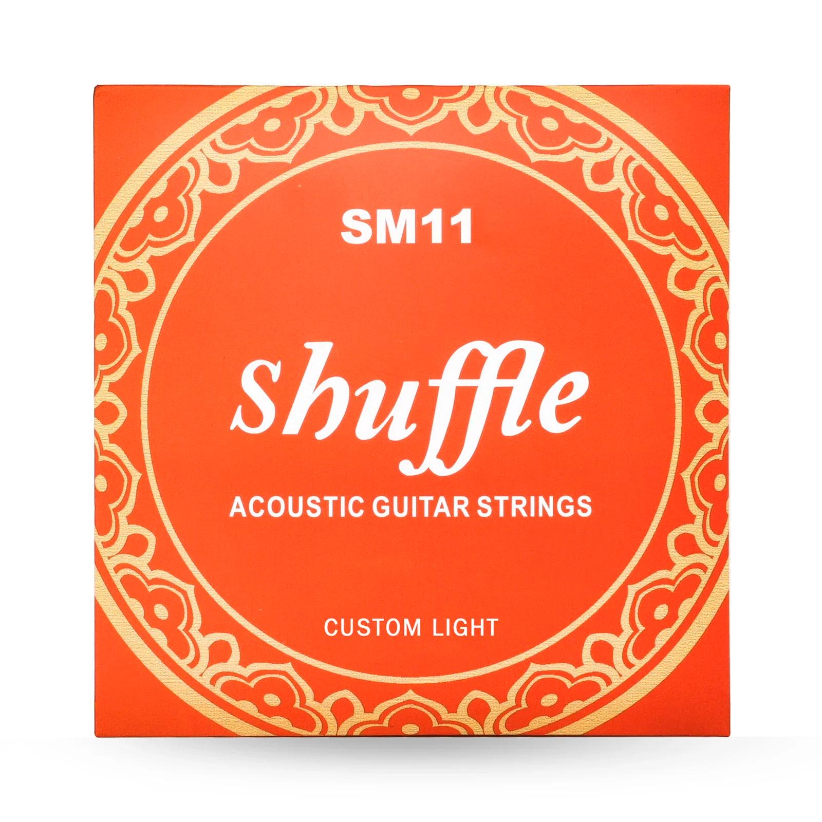 Aleatório-Acoustic Guitar String Kit, acessórios para instrumentos musicais, cordas de metal, peças de reposição, SM11, 6pcs por conjunto - Image 1