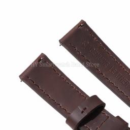 Pulseira de relógio de couro de vaca 18mm 20mm 22mm 24mm para pulseira smartwatch universal de liberação rápida pulseira de relógio de substituição masculina - Image 4