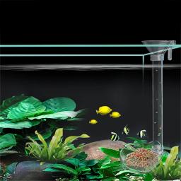 Tubo alimentação acrílico transparente para aquário, suprimentos alimentação fáceis limpar para peixes e camarões, - Image 4