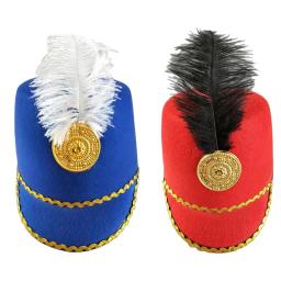 Chapéu de banda de marcha americana, chapéu principal de tambor para festas de eventos de performance de palco - Image 1