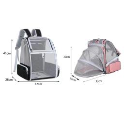 Suprimentos para animais de estimação ir para fora gato saco cachorro respirável mochila simples viagem grande capacidade dobrável expansível saco para animais de estimação - Image 5