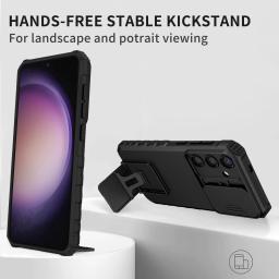 Capa preta rígida anti-queda para Samsung Galaxy, capa Kickstand, A55, A15, A35, A53, A54, 5G, A14, A34, A05S, S24 Ultra, S22 Plus, S21, FE S23 - Image 5