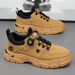 Botas masculinas de trabalho ao ar livre, sapatilhas casuais, botas natas versáteis, sapatos de plataforma confortáveis, alta qualidade, outono, 2024 - Image 1