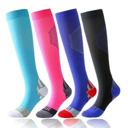 Novas meias de compressão cabem futebol, meias masculinas, varizes, mulheres grávidas, enfermagem médica joelho meias altas - Image 1