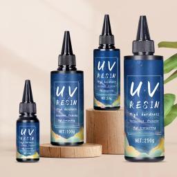 Cola de resina UV para jóias DIY, resina epóxi e lâmpada UV, alta transparência, secagem rápida, alta dureza, 20g, 50g, 100g, 250g, 1000g - Image 5