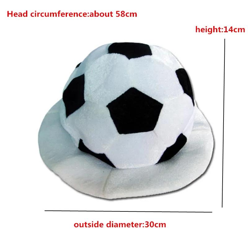 Carnaval festa menino futebol futebol fãs boné engraçado chapéu branco preto capacete de futebol adulto cosplay vestir-se acessórios - Image 1
