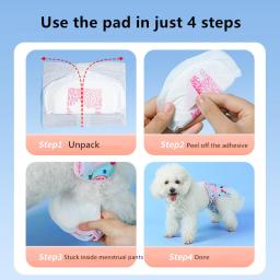 Shorts para cães absorventes descartáveis com almofada sanitária, Fraldas para cães machos e fêmeas, Confortável, 30pcs por saco - Image 5