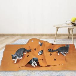Brinquedo interativo do jogo para o treinamento do animal de estimação, Saco do túnel do gato, Tubo do jogo, Cama divertida, Treinamento do gato - Image 2
