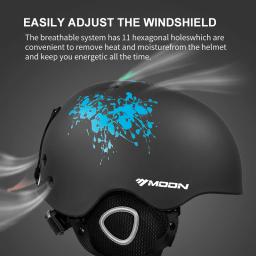 Capacete de esqui lunar para crianças e adultos, ultraleve, esportes radicais, skate, snowboard, snowmobile, motocicleta - Image 3