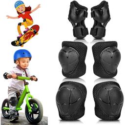 Almofadas de pulso ajustáveis do cotovelo do joelho da proteção dos esportes das crianças de 6 pces para crianças de 3-7 anos, patinação do rolo, patinação, ciclismo - Image 1
