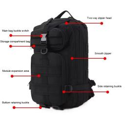 Grande Capacidade Ajustável Mochila Tática, Montanhismo Saco, Saco Respirável para Camping, Caminhadas, Viagem - Image 6