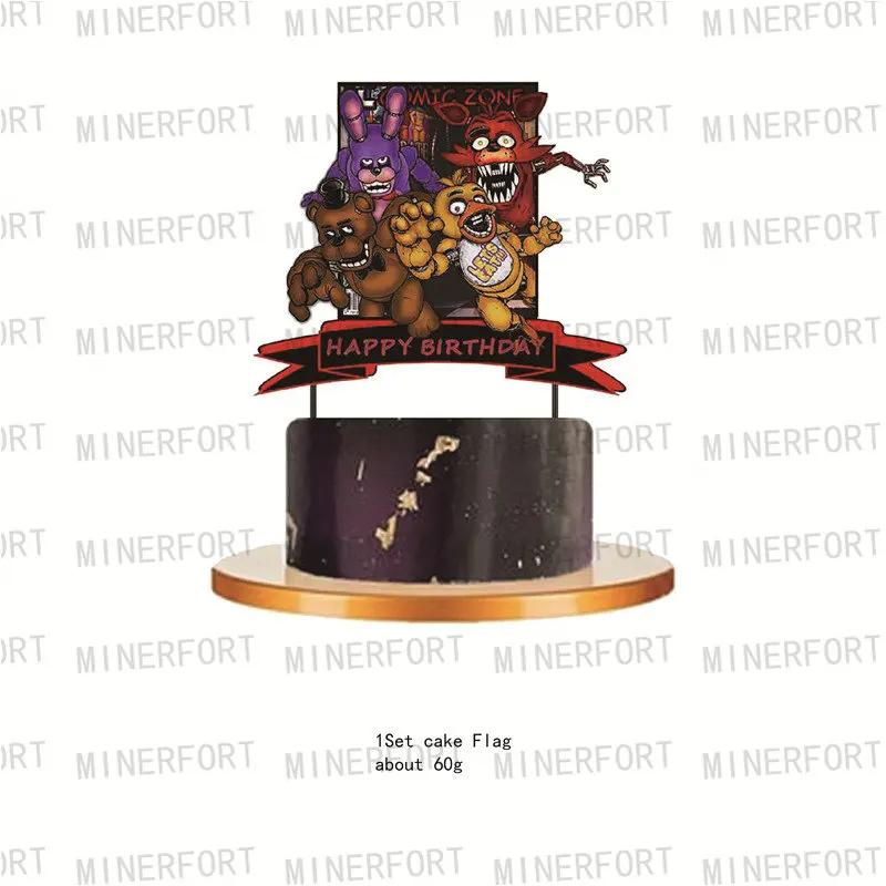 FNAF Decorações Da Festa de Aniversário Em Cinco Noites Balões Descartáveis Talheres Placa Guardanapo Fundo para Fontes Do Partido Dos Miúdos Presente - Image 1