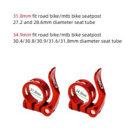 Braçadeira para espigão de assento 31,8 / 34,9 mm de liberação rápida para bicicleta de estrada ultraleve de alumínio MTB - Image 4