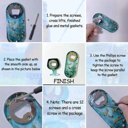 Abridor De Garrafas Conjunto De Ferramentas Para Fazer Jóias, Moldes De Resina, Abridor De Cerveja, Molde De Silicone, Casting Wine, Saca-rolhas, Chave De Fenda, Kit De Chave, DIY - Image 4